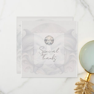 Modern Whimsy Dolphin Wedding Thank You Card