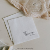 Modern Whimsy Personalised Wedding Napkins