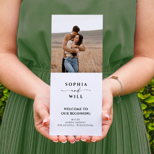 Modern Whimsy Trifold Wedding Program Flyer