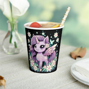 Modern Whimsy Unicorn Baby Shower Paper Cups