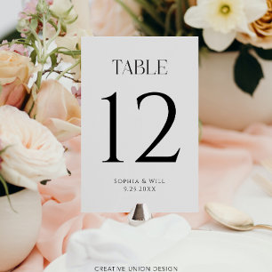 Modern Whimsy Wedding Table Numbers