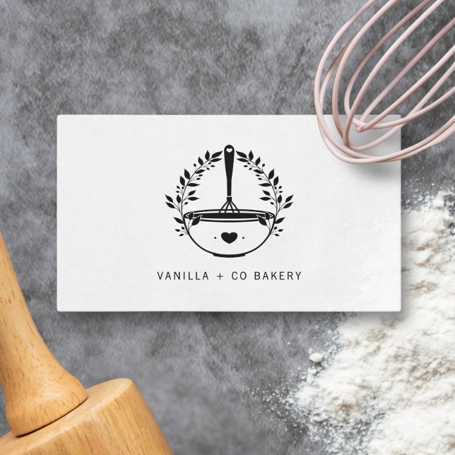 Modern Whisk Bakery Caterer Business  Business Card (Creator Uploaded)