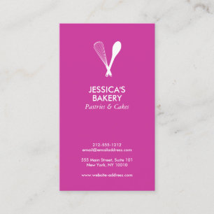 MODERN WHISK & SPOON LOGO on BERRY Business Card