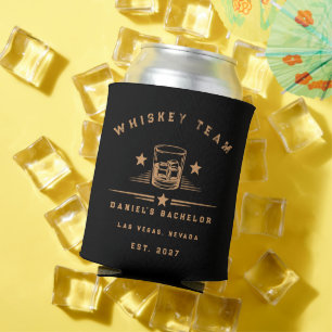 Modern Whiskey Themed Weekend Bachelor Party Can Cooler