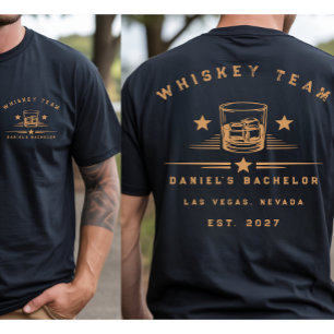 Modern Whiskey Themed Weekend Bachelor Party T-Shirt