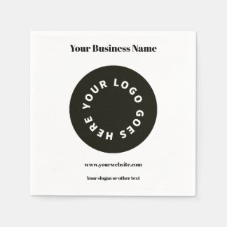 Modern White Add Your Logo Napkin