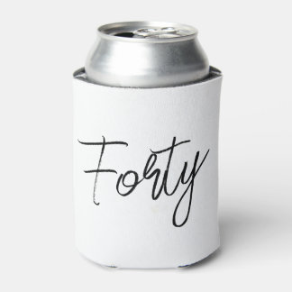 Modern White and Black Birthday Party Can Cooler