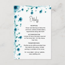 Modern White and Blue Floral Wedding