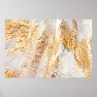 Modern White And Gold Brush Painted Background Tex