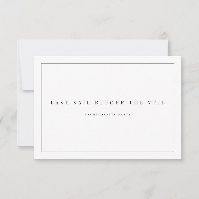 Modern White Bachelorette Party invititation Invitation (Front)