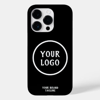 Modern white black business corporate logo Case-Mate iPhone 14 pro case