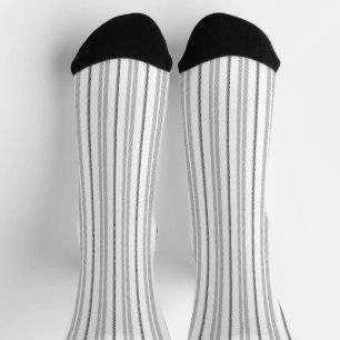 Modern white black graphic stripes pattern socks