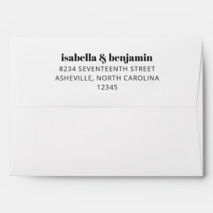Modern White Bold Typography Return Address Basic Envelope