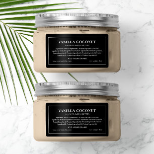 Modern White Border Editable Colour Ingredients Label