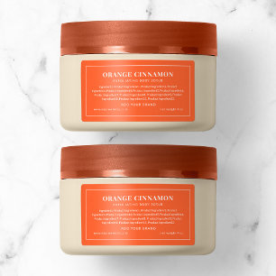 Modern White Border Editable Colour Ingredients Label