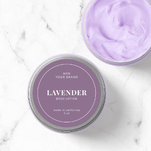 Modern White Border Editable Colour Product Label