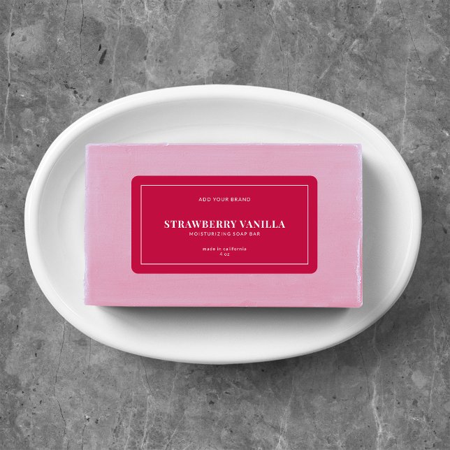 Modern White Border Editable Colour Product Label (Creator Uploaded)