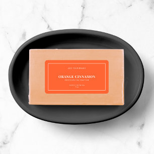 Modern White Border Editable Colour Product Label