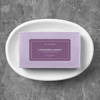 Modern White Border Editable Colour Product Label