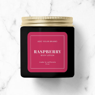 Modern White Border Editable Colour Product Label