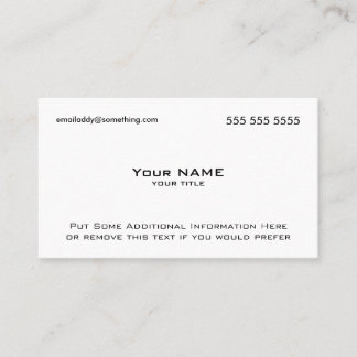 Modern White Business Card