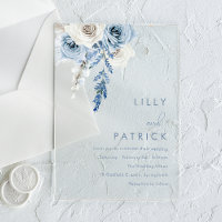 Modern White & Dusty Blue Wedding