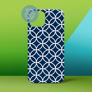 Modern White Geometric Pattern iPhone 16 Case