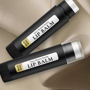 Modern White & Gold Lipstick Lip Balm Waterproof