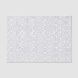 Modern White Grey Geometric Pattern Tissue Paper