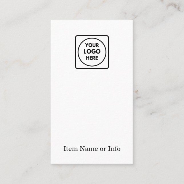 Modern White Logo | Custom Jewellery Earring  Business Card (Front)