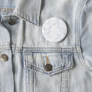 Modern White Marble 6 Cm Round Badge