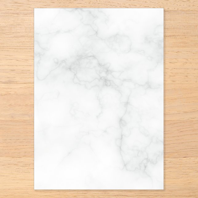 Modern White Marble Acrylic Invitations (Front)