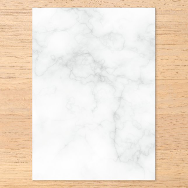 Modern White Marble Acrylic Invitations (Front)