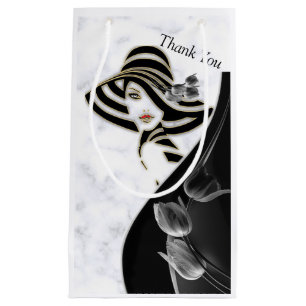 Modern White - Marble Black Abstract Gift Bag