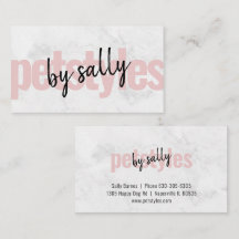 Modern White Marble Blush Pink Petstyles.