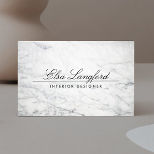 Modern White Marble Luxury Designer Business Card