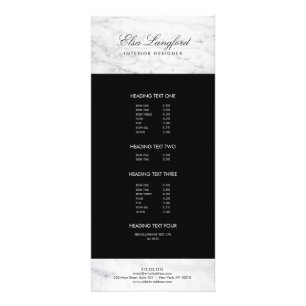 Modern White Marble Luxury Designer Rack Card