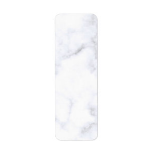 Modern White Marble Return Address Label