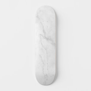 Modern White Marble Skateboard