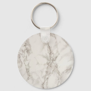 Modern White Marble Texture Pattern Key Ring