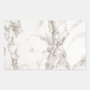 Modern White Marble Texture Pattern Rectangular Sticker