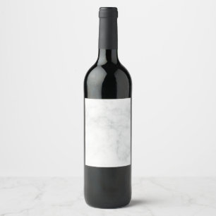 Modern White Marble Wine Label