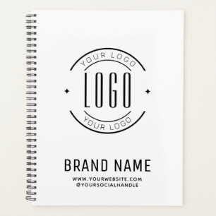 Modern white minimalist logo business  planner