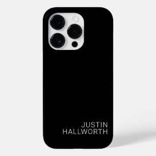 Modern White Name on Black Case-Mate iPhone 14 Pro Case