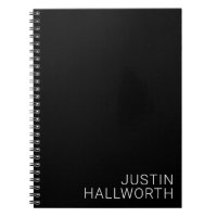 Modern White Name on Black