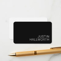 Modern White Name or other Text on Black