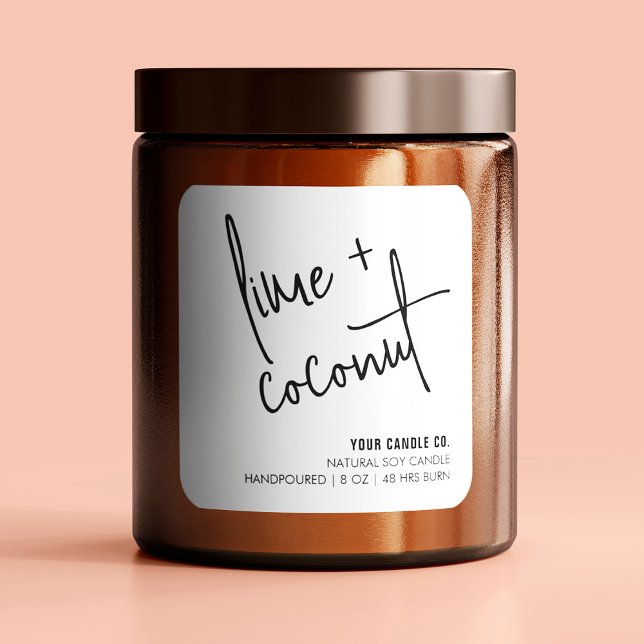 Modern White Natural Candle / Soap Product Label (Creator Uploaded)