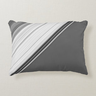 Modern White on Grey Monogram Decorative Cushion
