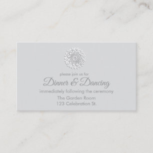 Modern White Paper Cut Mandala Reception Enclosure Card