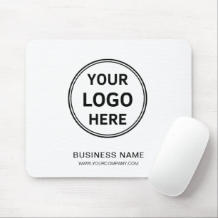 Modern White Personalised Logo Business Corporate Mouse Pad
